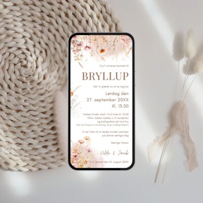 Vilde | Digital invitation bryllup basis