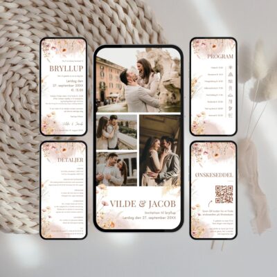 Vilde | Digital invitation bryllup supreme