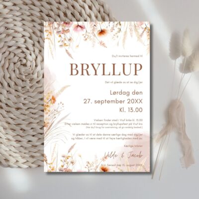 Vilde | Invitation bryllup basis