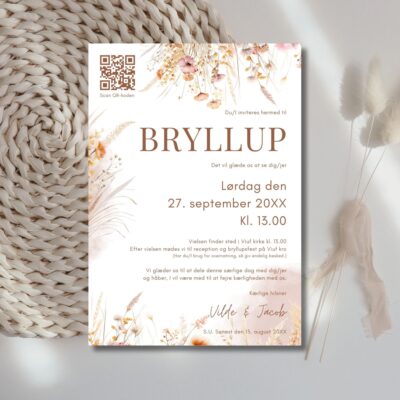Vilde | Invitation bryllup luxi