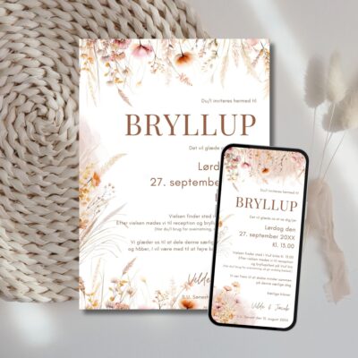 Vilde | Invitation bryllup kombi