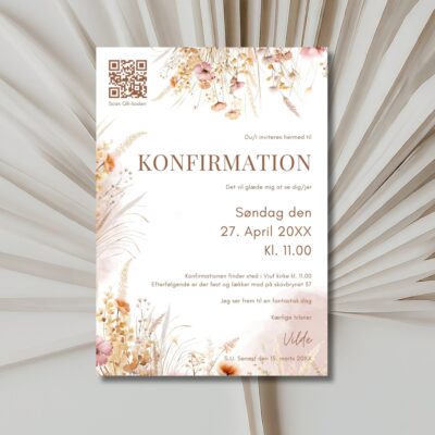 Vilde | Invitation konfirmation luxi
