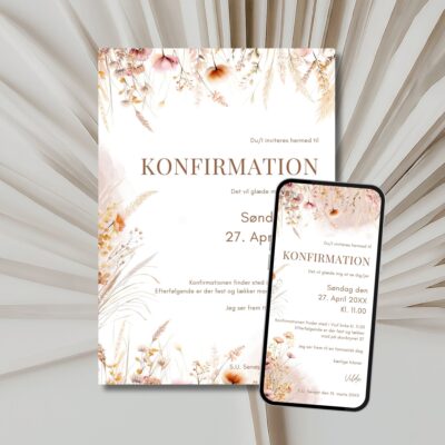Vilde | Invitation konfirmation kombi