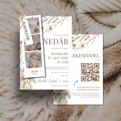 Alvilda | Invitation barnedåb delux