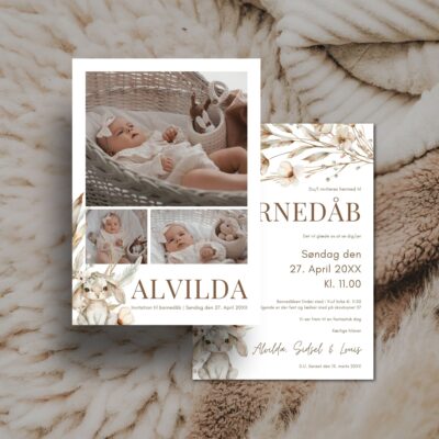 Alvilda | Invitation barnedåb luxi