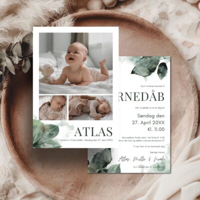 Atlas | Invitation barnedåb luxi
