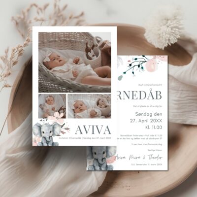 Aviva | Invitation barnedåb luxi