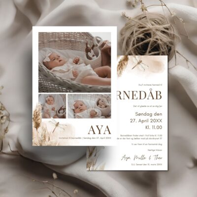 Aya | Invitation barnedåb luxi