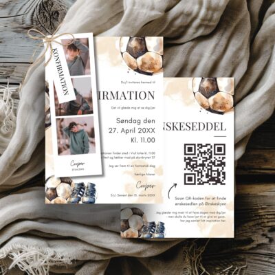 Fodbold | Invitation konfirmation delux