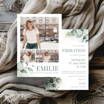 Emilie | Invitation konfirmation luxi