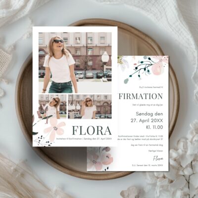 Flora | Invitation konfirmation luxi
