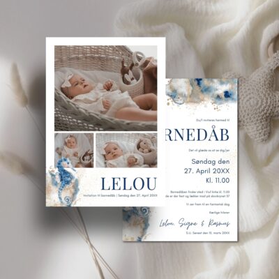 Lelou | Invitation barnedåb luxi