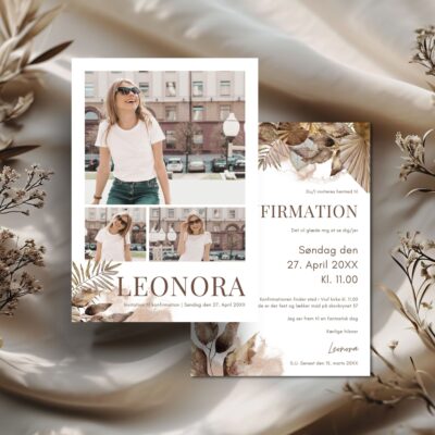 Leonora | Invitation konfirmation luxi