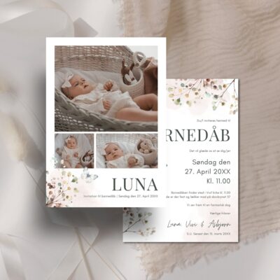 Luna | Invitation barnedåb luxi