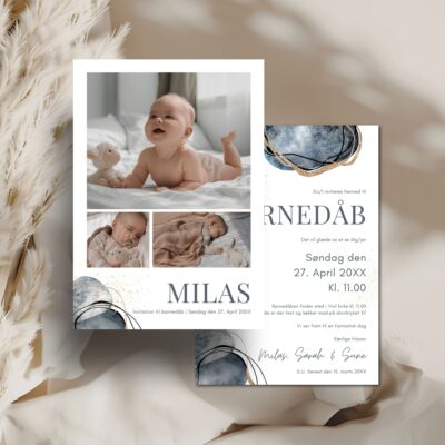 Milas | Invitation barnedåb luxi