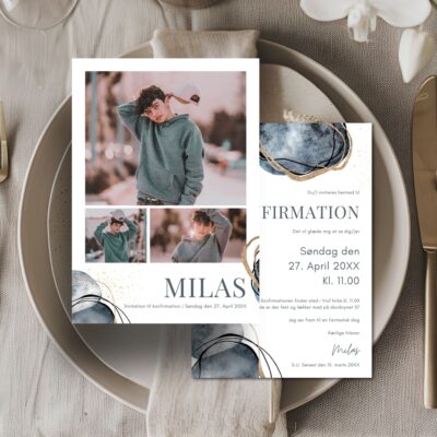 Milas | Invitation konfirmation luxi