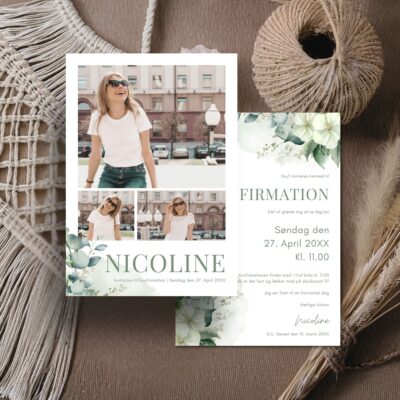 Nicoline | Invitation konfirmation luxi