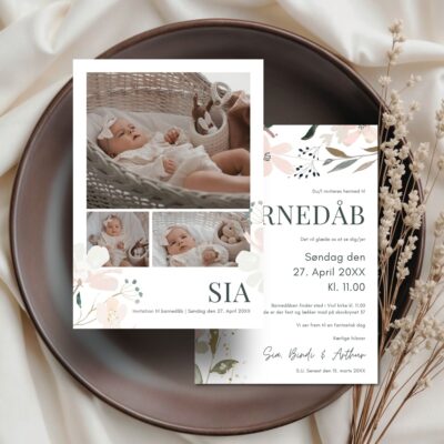 Sia | Invitation barnedåb luxi