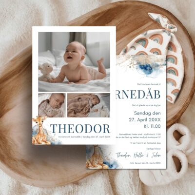 Theodor | Invitation barnedåb luxi