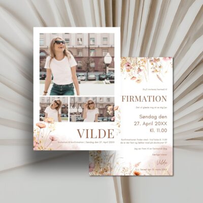 Vilde | Invitation konfirmation luxi
