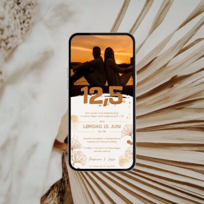 Kobberbryllup 10 | Digital invitation til sms