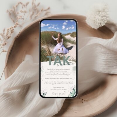 Signe | Digital takkekort konfirmation