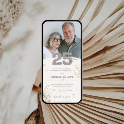 Sølvbryllup 10 | Digital invitation til sms