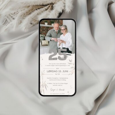 Sølvbryllup 15 | Digital invitation til sms