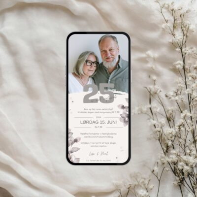Sølvbryllup 16 | Digital invitation til sms
