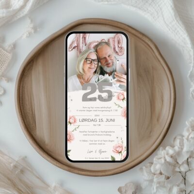 Sølvbryllup 17 | Digital invitation til sms