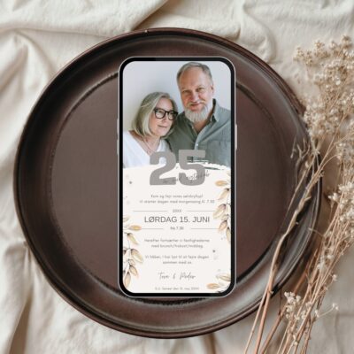 Sølvbryllup 18 | Digital invitation til sms