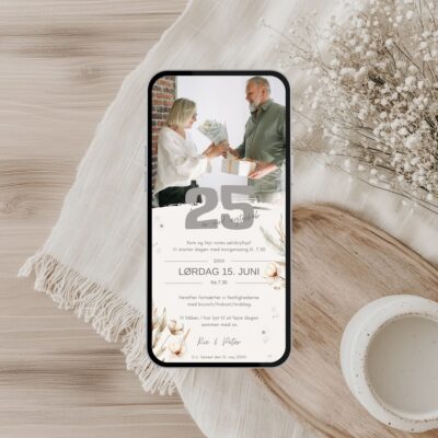 Sølvbryllup 20 | Digital invitation til sms