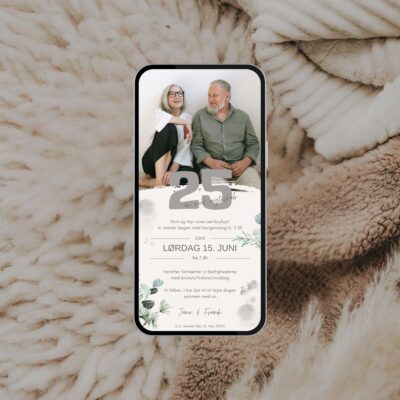 Sølvbryllup 4 | Digital invitation til sms