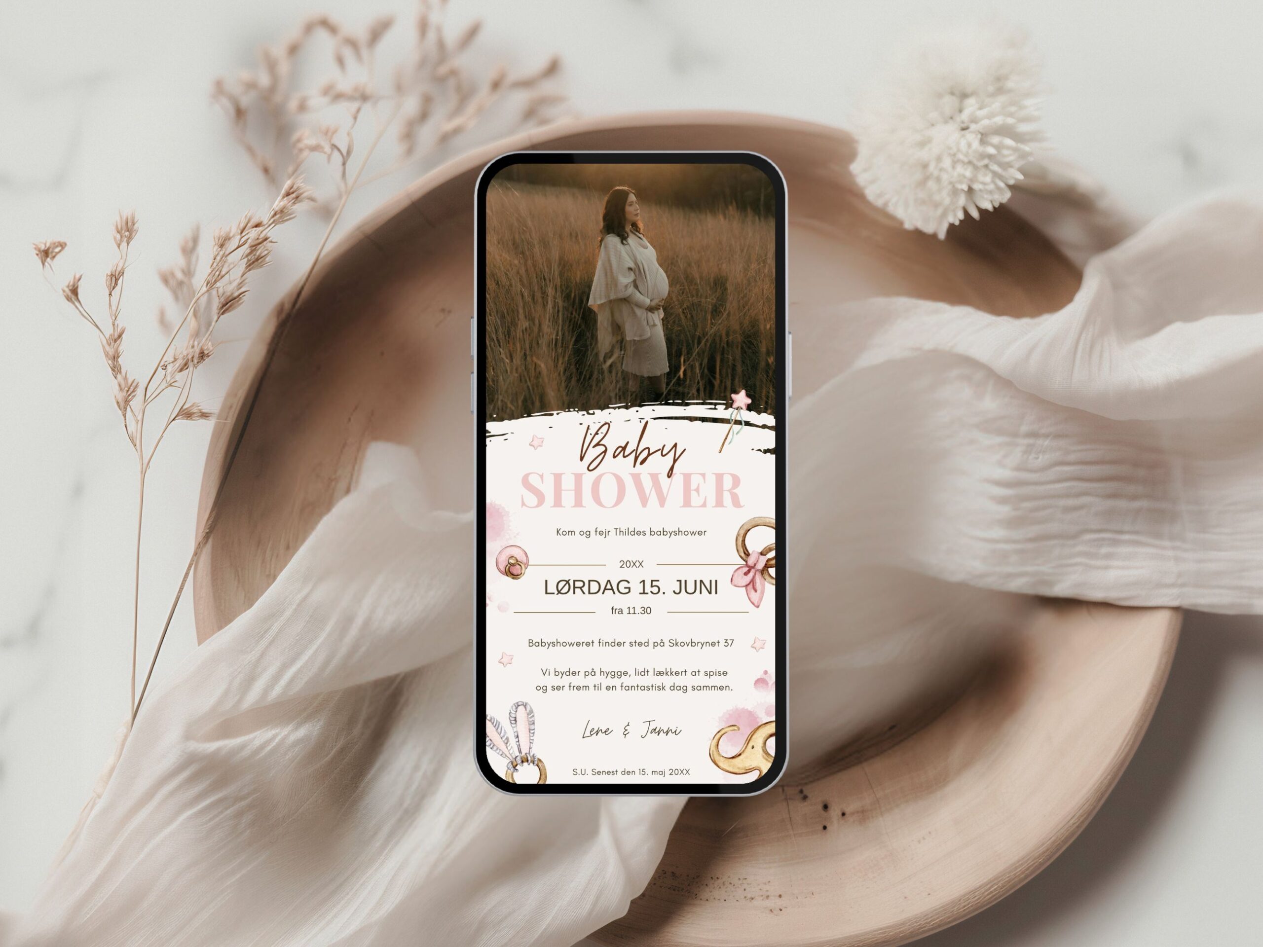 digital invitation babyshower