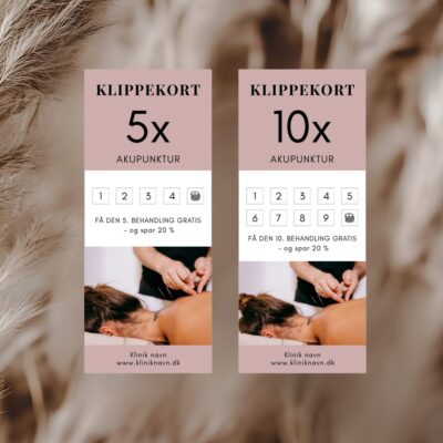 Akupunktur | Klippekort 5 + 10 klip
