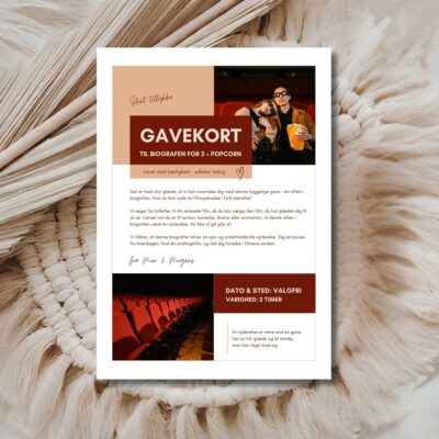 Biograf | Hjemmelavet gavekort