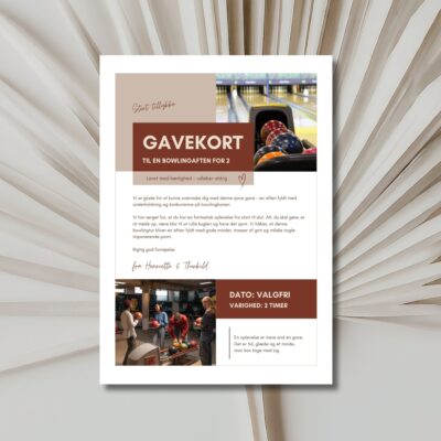 Bowling | Hjemmelavet gavekort