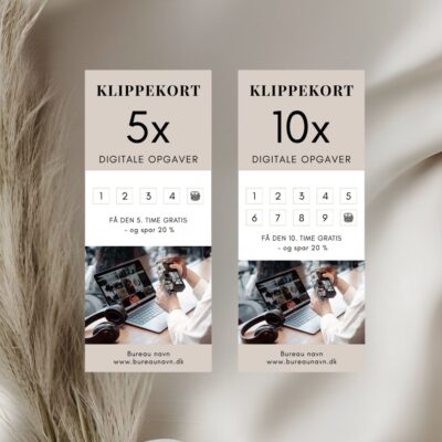 Digitale opgaver | Klippekort 5 + 10 klip