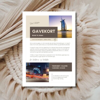 Dubai | Hjemmelavet rejsegavekort