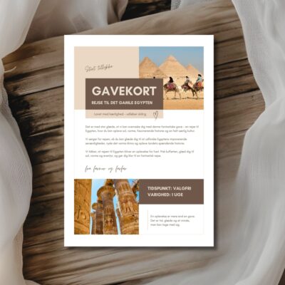 Egypten | Hjemmelavet rejsegavekort