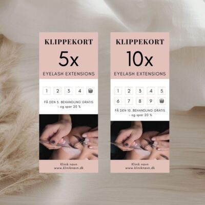 Eyelash extensions | Klippekort 5 + 10 klip