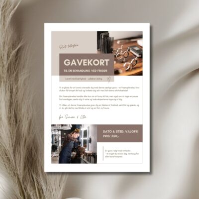 Frisør | Hjemmelavet gavekort