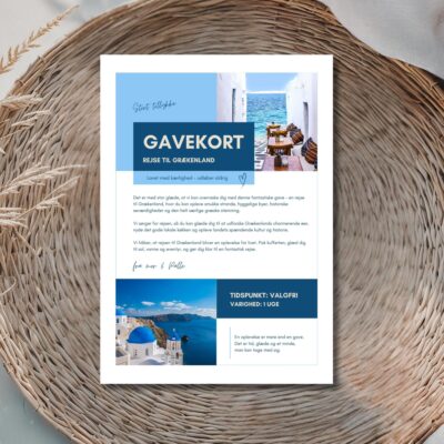 Grækenland | Hjemmelavet rejsegavekort