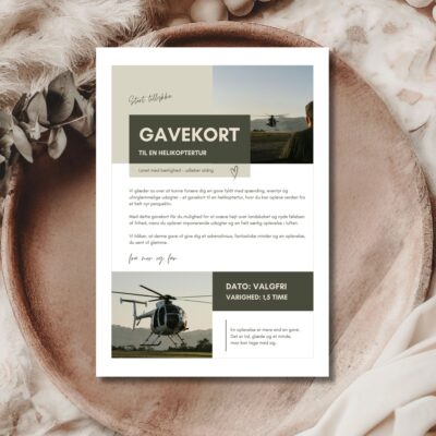 Helikoptertur | Hjemmelavet gavekort