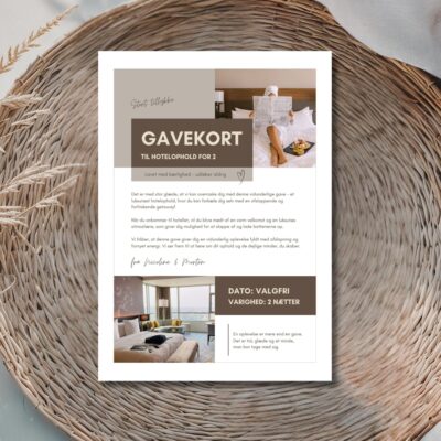 Hotel | Hjemmelavet gavekort
