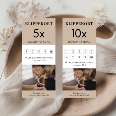 Kloklip hundefrisør | Klippekort 5 + 10 klip