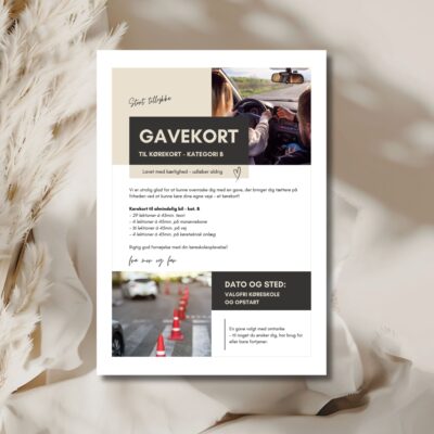 Kørekort | Hjemmelavet gavekort