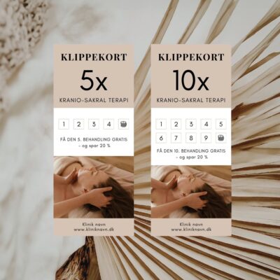Kranio sakral terapi | Klippekort 5 + 10 klip