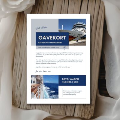 Krydstogt | Hjemmelavet gavekort