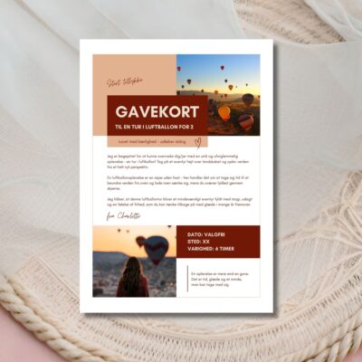 Luftballon | Hjemmelavet gavekort